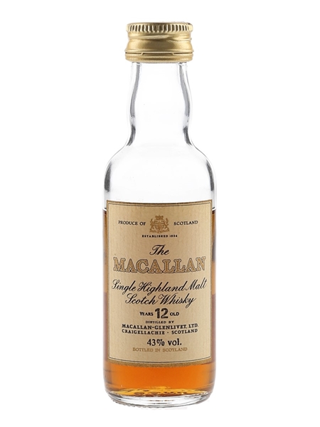 Macallan 12 Year Old Bottled 1980s - Japanese Import 5cl / 43%