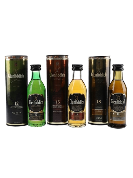 Glenfiddich 12, 15 & 18 Year Old  3 x 5cl / 40%