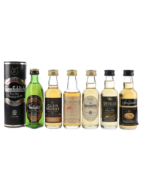 Assorted Speyside Single Malt Scotch Whisky  6 x 5cl / 40%