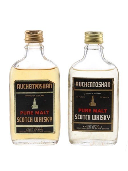 Auchentoshan Pure Malt Bottled 1960s 2 x 4.7cl / 40%