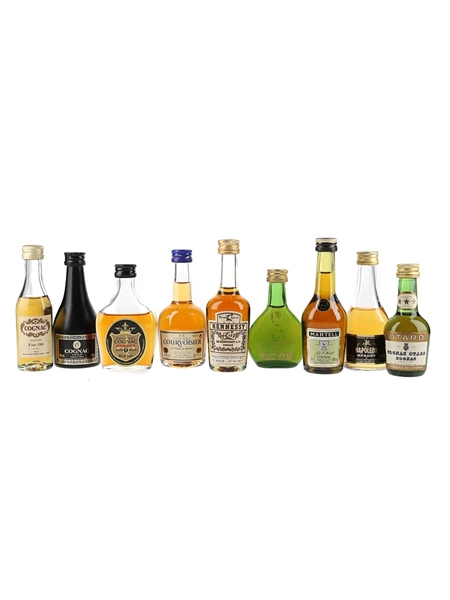 Assorted Cognac & Armagnac Miniatures  9 x 3cl-5cl / 40%