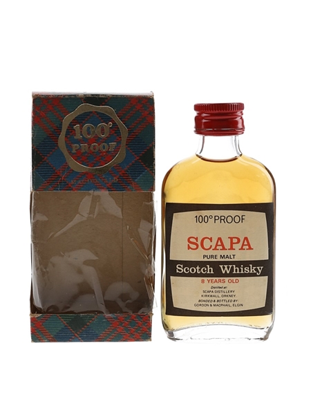 Scapa 8 Year Old 100 Proof Bottled 1970s - Gordon & MacPhail 5cl / 57%