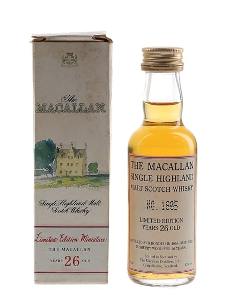 Macallan 1966 26 Year Old Limited Edition Bottle Number 1805 5cl / 43%