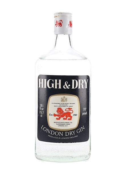 Booth's High & Dry Bottled 1970s 75.7cl / 40%