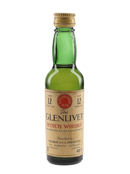 Glenlivet 12 Year Old Bottled 1960s 5cl / 45.7%