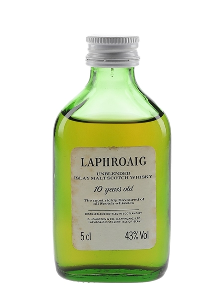 Laphroaig 10 Year Old Unblended Bottled 1980s 5cl / 43%