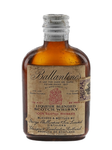 Ballantine's Finest Bottled 1950s - 21 Brands Inc 4.7cl / 43%