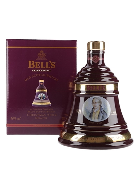 Bell's Christmas 2002 8 Year Old Ceramic Decanter James Watt 70cl / 40%