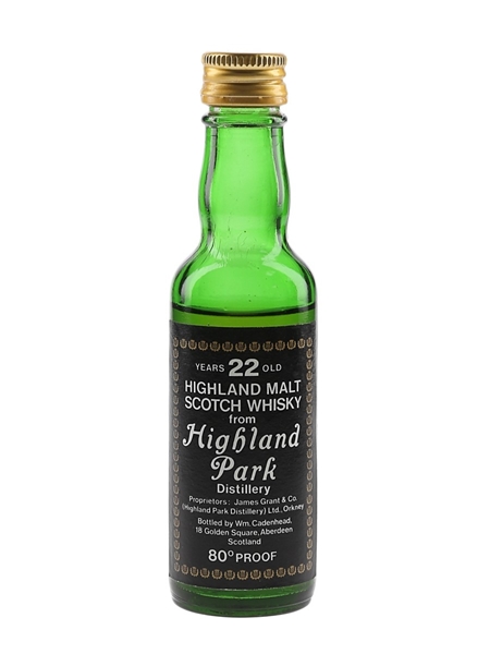 Highland Park 22 Year Old Bottled 1970s - Cadenhead's 5cl / 46%