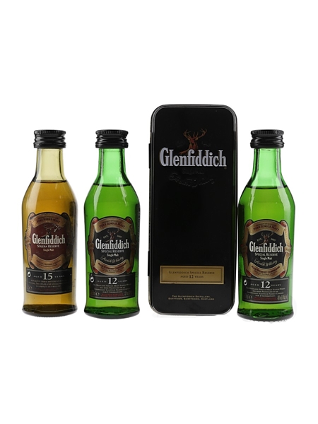 Glenfiddich 12 & 15 Year Old  3 x 5cl / 40%