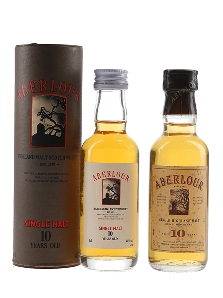 Aberlour 10 Year Old Bottled 1990s 2 x 5cl / 40%