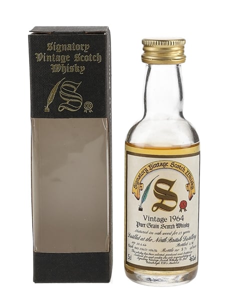 North British 1964 25 Year Old Bottled 1990 - Signatory Vintage 5cl / 46%