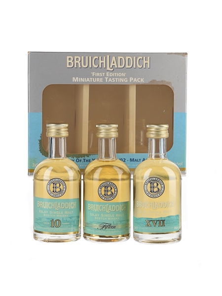 Bruichladdich First Edition Miniature Tasting Pack 10, 15 & 17 Year Old 3 x 5cl / 46%