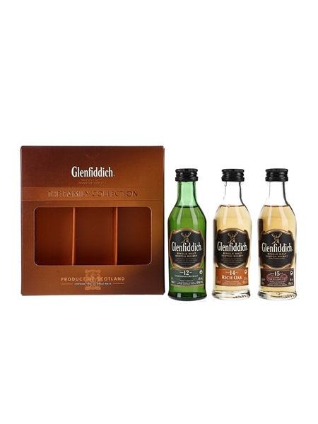 Glenfiddich Family Collection 12, 14 & 15 Year Old 3 x 5cl / 40%