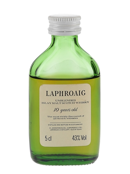 Laphroaig 10 Year Old Unblended Bottled 1980s 5cl / 43%