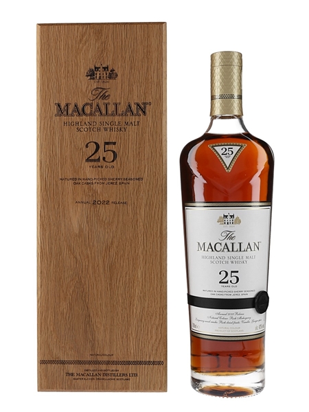 Macallan 25 Year Old Sherry Oak Annual 2022 Release 70cl / 43%