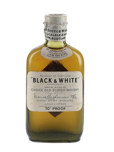 Buchanan's Black & White Spring Cap Bottled early 1950s 5cl / 40%