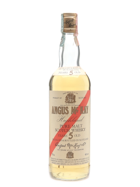 Angus McKay 5 Year Old Burn Stewart 70cl / 40%