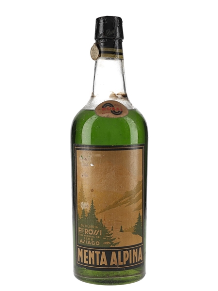 Fratelli Rossi Menta Alpina Bottled 1950s 100cl / 30%