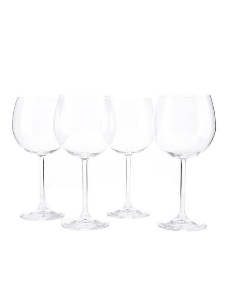 Four Cut Glass White Wine Glasses  11.5cm Tall