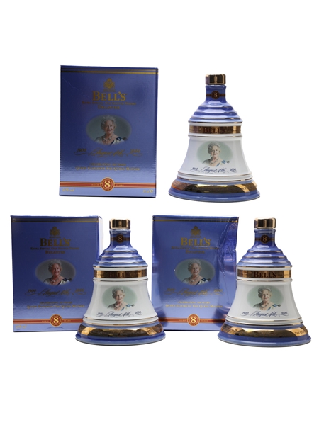 Bell's 8 Year Old Ceramic Decanter The Queen Mother's 100th Birthday 3 x 70cl / 40%