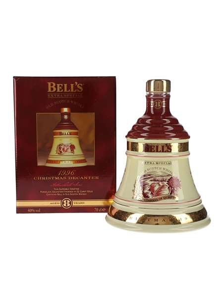 Bell's Christmas 1996 Ceramic Decanter Ingredients Of Quality 70cl / 40%