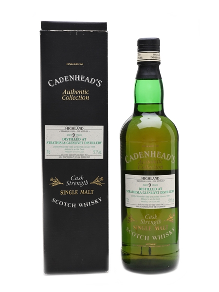 Strathisla-Glenlivet 1989 9 Year Old Bottled 1999 - Cadenhead's 70cl / 57.1%