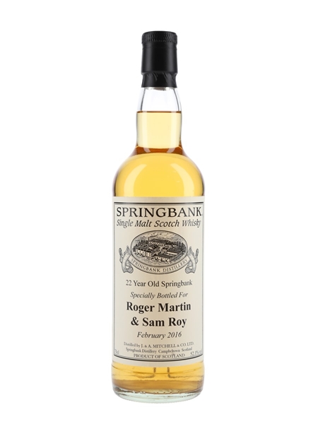 Springbank 22 Year Old Bottled 2016 - Private Cask Bottling 70cl / 52.1%