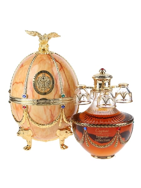 Imperial Collection Premier Cru Grande Champagne 40 Year Old Cognac Golden Faberge Egg 75cl