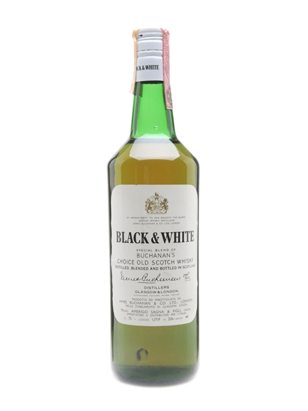 Black & White Bottled 1970s - Amerigo Sagna 75cl / 40%