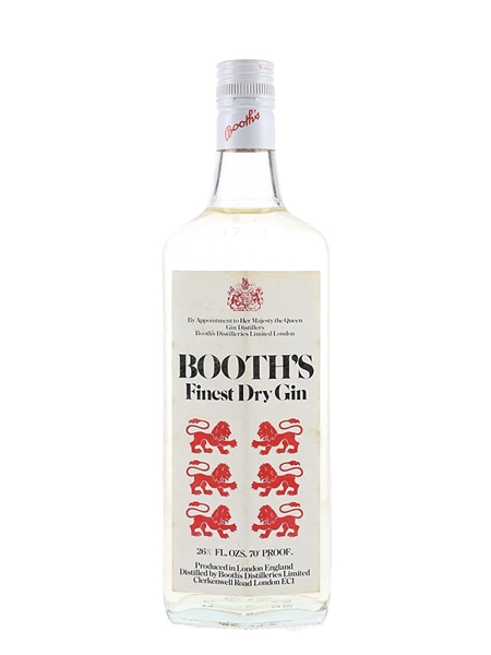 Booth's Finest Dry Gin Bottled 1970s 75.7cl / 40%