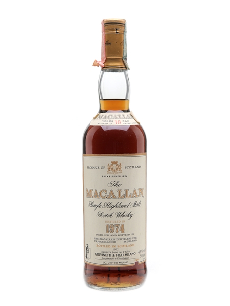 Macallan 1974 18 Year Old - Giovinetti 70cl / 43%