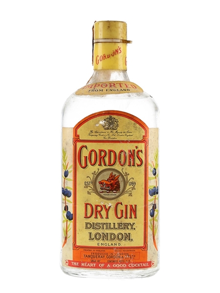 Gordon's Dry Gin Bottled 1980s - Wax & Vitale 75cl / 40%