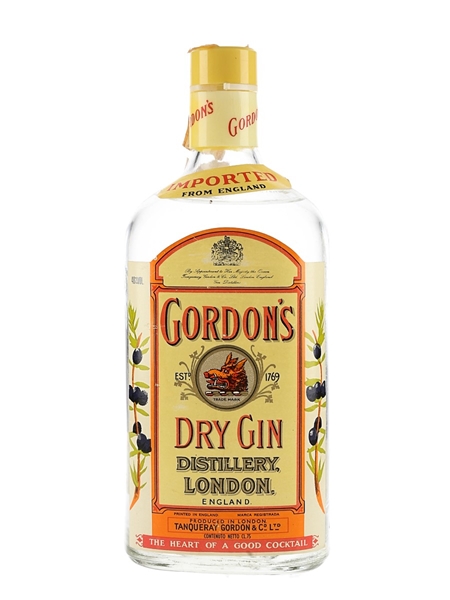 Gordon's Dry Gin Bottled 1980s - Wax & Vitale 75cl / 40%