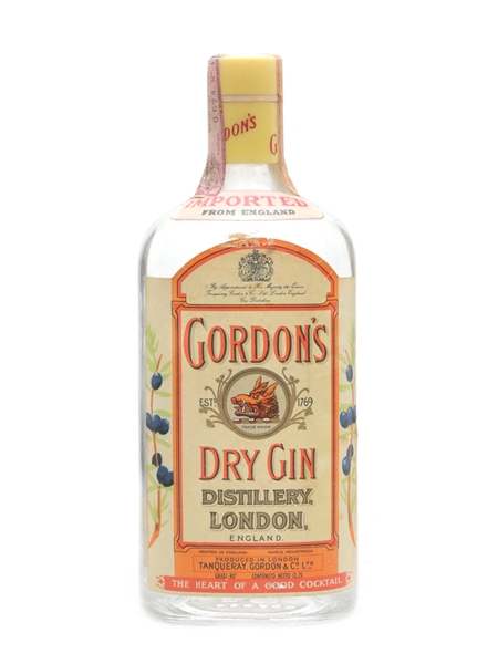 Gordon's Dry Gin Bottled 1970s - Wax & Vitale 75cl / 40%