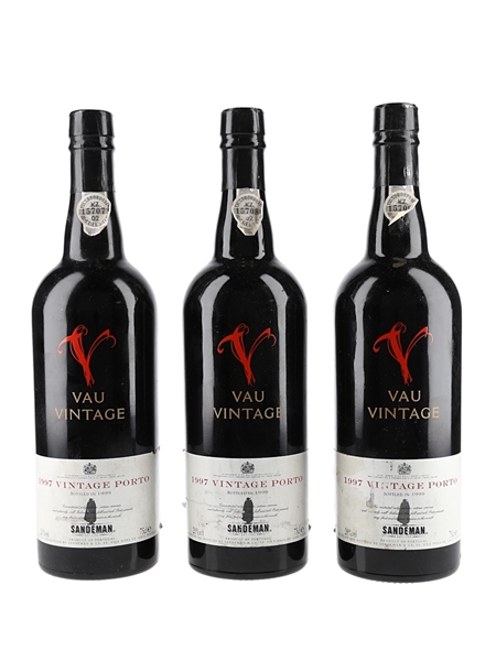 1997 Sandeman Vau Vintage Port Bottled 1999 3 x 75cl / 20%