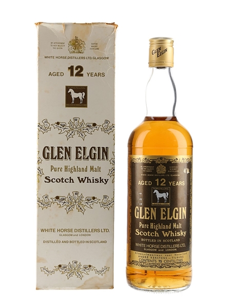 Glen Elgin 12 Year Old Bottled 1980s - White Horse Distillers 75cl / 43%