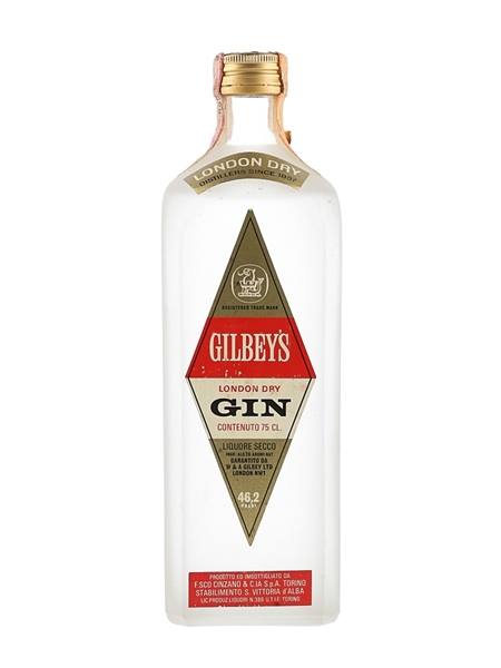 Gilbey's London Dry Gin Bottled 1960s-1970s - Cinzano 75cl / 46.2%