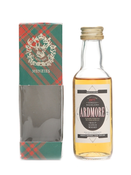 Ardmore 1977 Gordon & MacPhail Miniature - Menzies Tartan 5cl / 40%