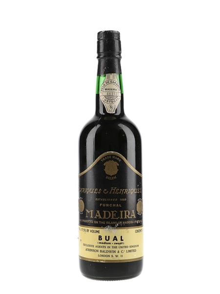 Henriques & Henriques Bual Madeira Atkinson, Baldwin & Co. Limited - Bottled 1970s 70cl / 17.5%