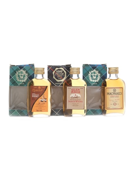 Gordon & MacPhail Tartan Miniatures Clynelish, Glen Mhor and MacPhail's 3 x 5cl