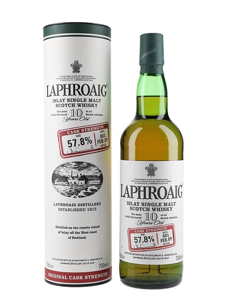 Laphroaig 10 Year Old Cask Strength Bottled 2009 - Batch 001 70cl / 57.8%