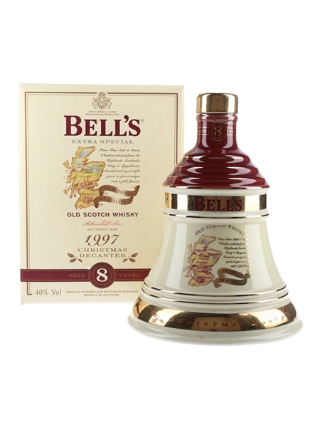 Bell's Christmas 1997 8 Year Old Ceramic Decanter Ingredients Of Quality 70cl / 40%