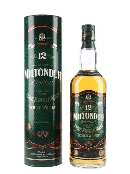 Miltonduff Glenlivet 12 Year Old Bottled 1980s - HKDNP 75cl / 43%