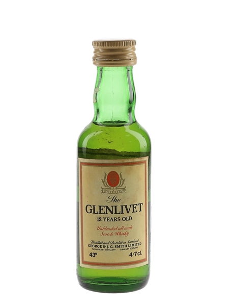 Glenlivet 12 Year Old Bottled 1970s - Japan Import 4.7cl / 43%