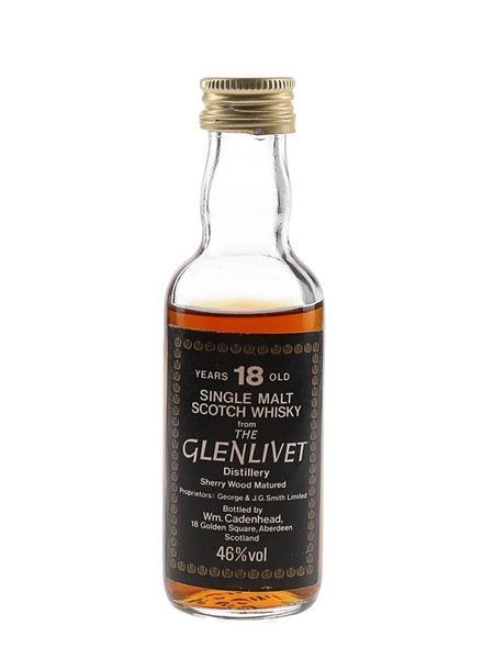 Glenlivet 18 Year Old Bottled 1980s - Cadenhead's 5cl / 46%