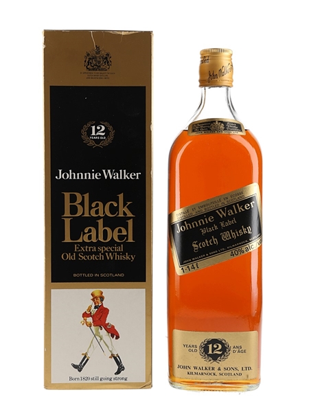 Johnnie Walker Black Label 12 Year Old Bottled 1970s-1980s - Large Format 114cl / 40%