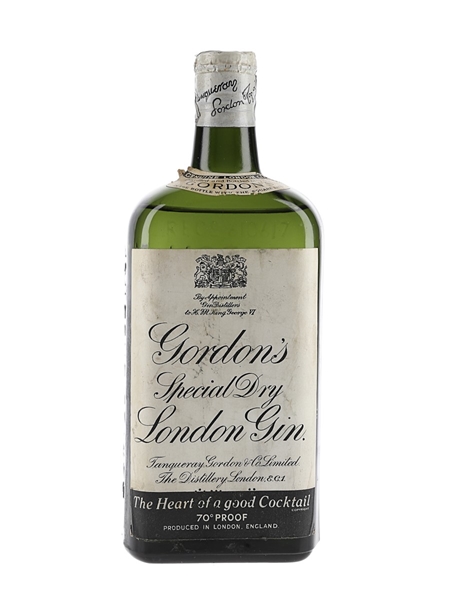 Gordon's Special Dry London Gin Spring Cap Bottled 1940s-1950s 75cl / 40%