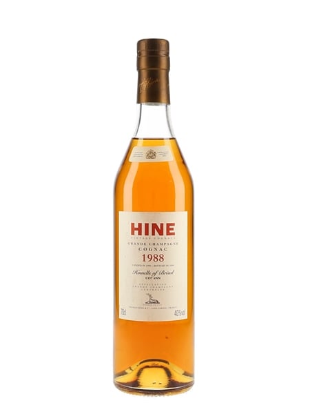 Hine 1988 Grande Champagne Cognac Landed 1990, Bottled 2004 - Howells Of Bristol 70cl / 40%