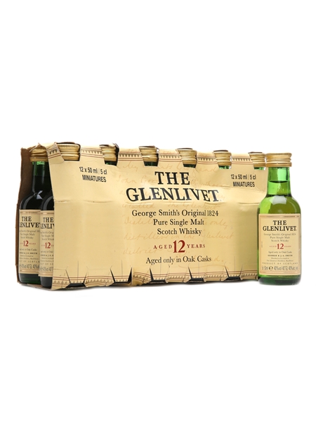 Glenlivet 12 Year Old Miniatures 12 x 5cl / 40%